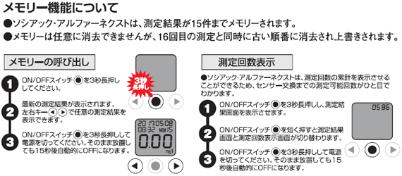 アルコール検知器シリーズ ソシアックαNEXT SC-403の詳細